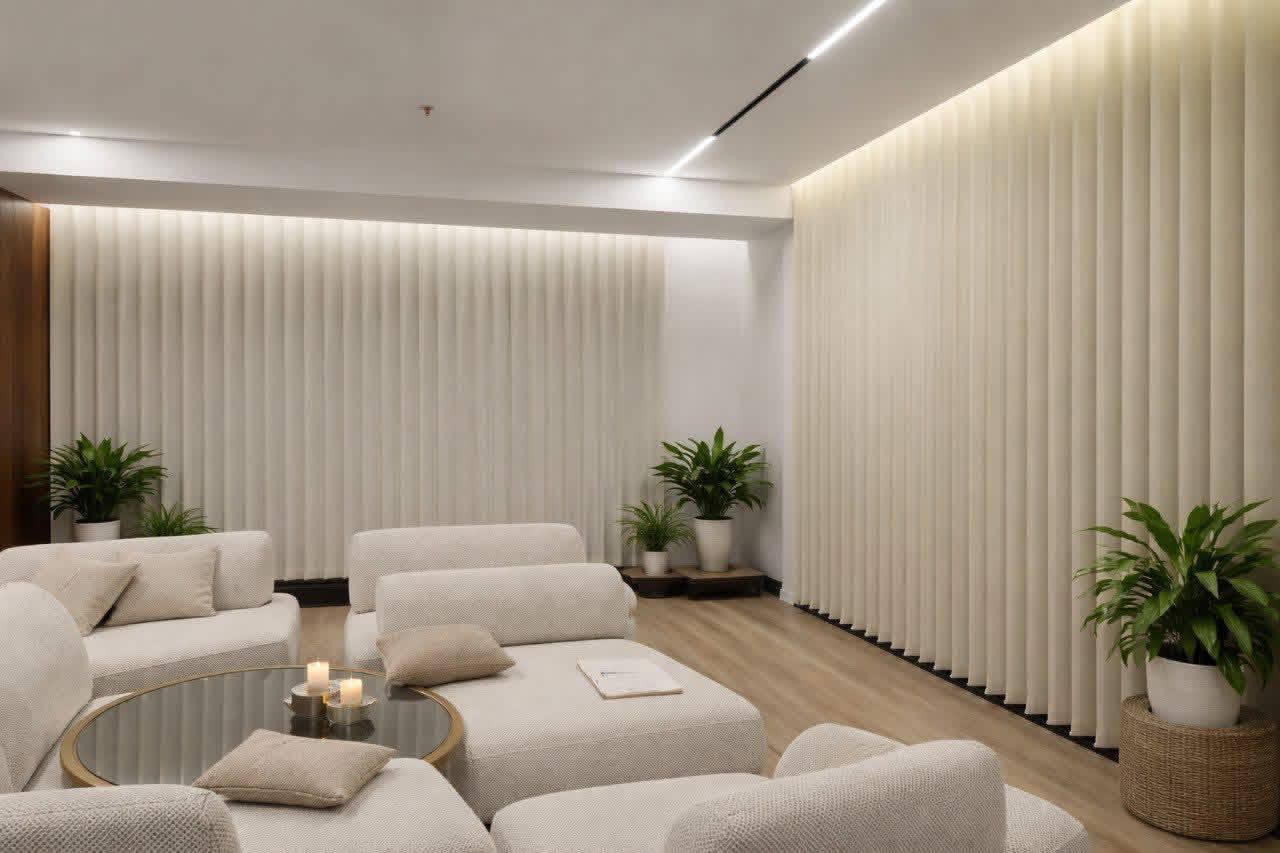 Vertical blinds in a modern interior — view 1