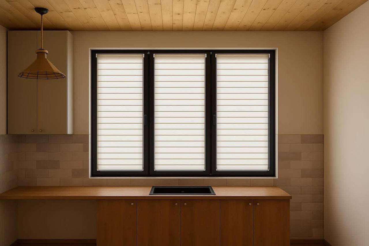 Zebra blinds in a modern interior — view 1