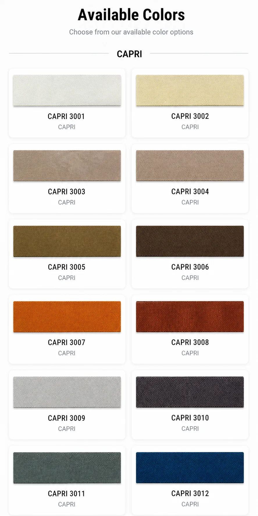 Pleated Blinds available color catalog page 4