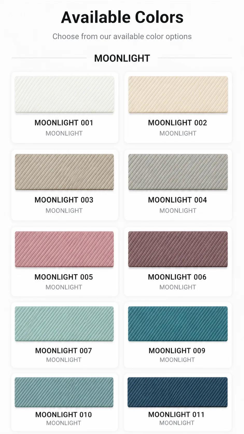 Pleated Blinds available color catalog page 7
