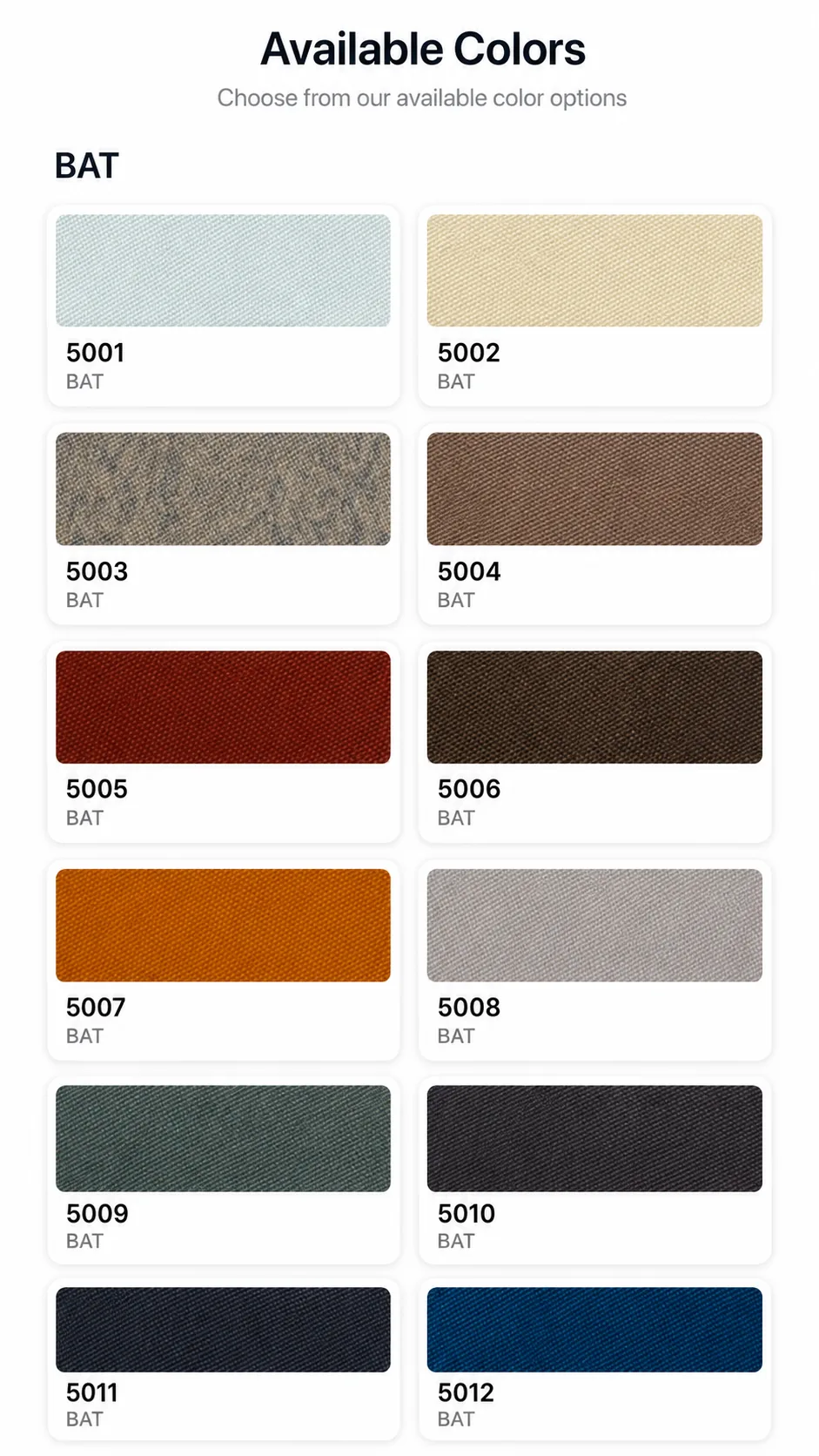 Pleated Blinds available color catalog page 11