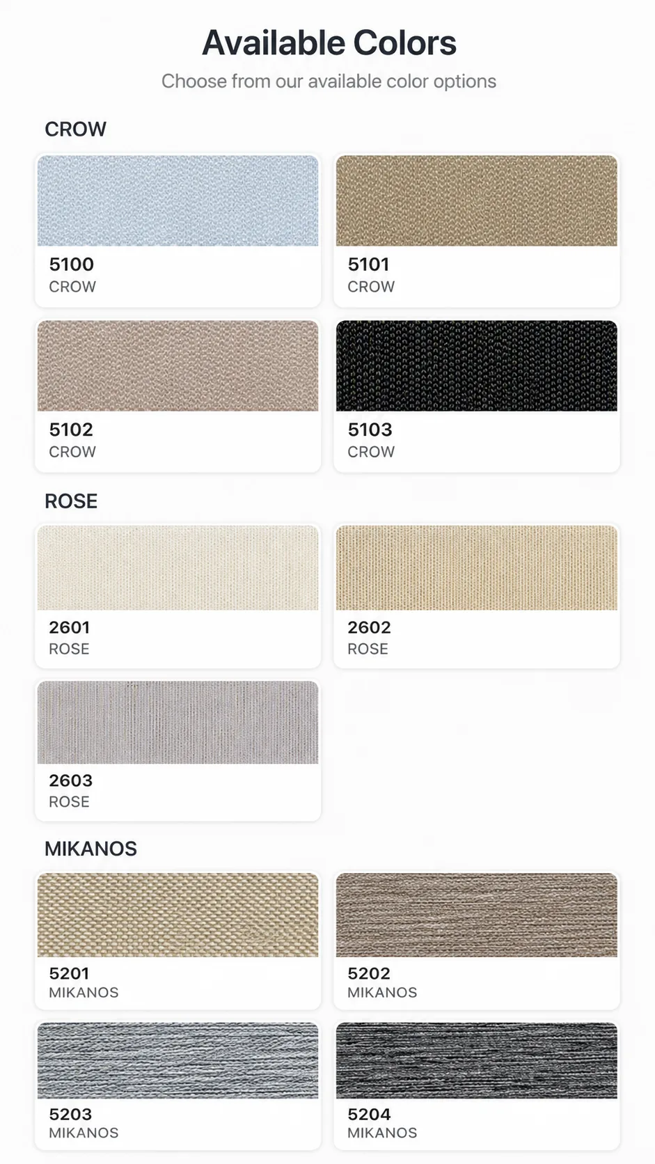 Pleated Blinds available color catalog page 13