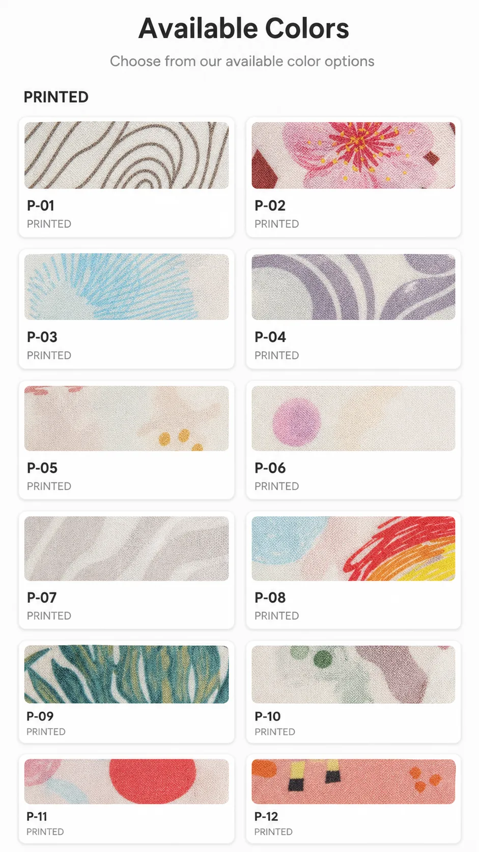 Pleated Blinds available color catalog page 15